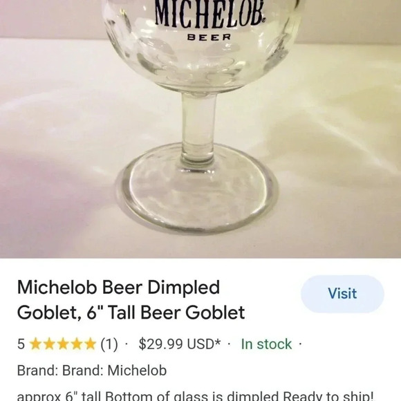 Vintage Michelob Goblets - Picture 9 of 9